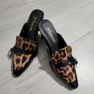 Leopard Low Heels (Sculptured Heels)-Size 35